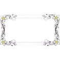thumbnail image 1 of Cruiser Accessories Daisy License Plate Frame, Chrome/Painted, 1 of 4