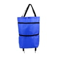 thumbnail image 1 of WHEANG Sac à Outils Chariot de Magasinage Sac Portable Multifonction Sac Fourre-Tout Pliable Chariot de Magasinage Sacs d'Épicerie Réutilisables avec Roues Chariot d'Épicerie Roulant Taille Unique Bleu, 1 of 5