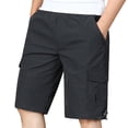 thumbnail image 1 of QATAINLAV Shorts Cargo pour Hommes Taille Extensible Shorts de Randonnée Pantalons Courts Légers Multi-Poches Golf Pêche Shorts de Travail Gris G Offres Éclair d'Aujourd'hui, 1 of 6