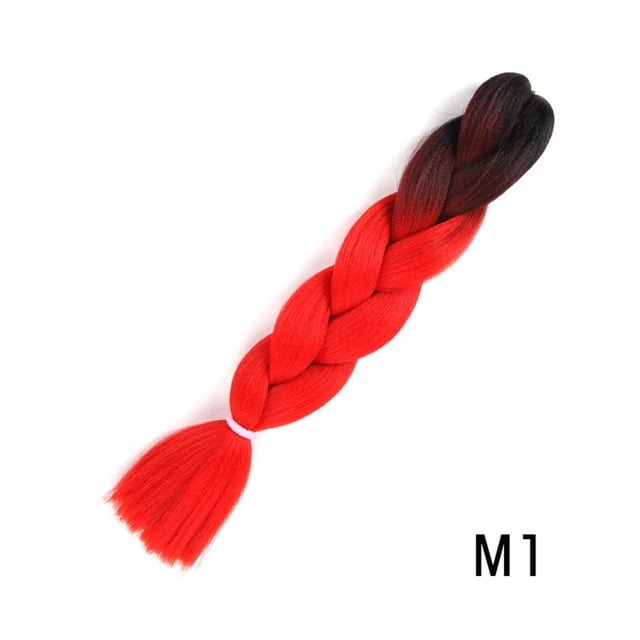RKSTN Ombre Braiding 24 Inch Braiding Hair Extensions High Temperature Synthetic Fibre, Pre Stretched Braiding Hair For Women