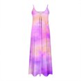 thumbnail image 4 of Ovzne Robes d'Été pour Femmes Robe d'Été Décontractée pour Femmes Imprimé Plié Camisole Sans Manches Robe Col en V Grande Taille Robe Imprimée Liquidation, 4 of 5