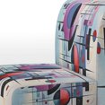 thumbnail image 4 of Designart « Illusions Spatiales Violet Suprématisme » Fauteuil d'Appoint Rembourré Abstrait Multicolore - Fauteuil Moderne pour Salon, 4 of 7