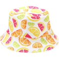 thumbnail image 1 of LinYooLi Chapeau Seau pour Femmes Motif Fruits Frais Réversible Chapeau de Pêcheur pour Hommes Adolescent Unisexe Sport Protection Solaire, 1 of 8
