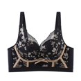 thumbnail image 1 of XZNGL Women Ethnic Style Comfortable Without Steel Rings Characteristic Pattern Magnetic Small Chest Collection Underwear Desire Sexy Bra, 1 of 3