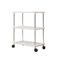 thumbnail image 2 of MTBLYS Storage Shelves with Wheels 3-Tier Independent Shelving Unit Portable Storage Rack 23.2X15.7X8.2 Inch Plastic Floor Shelf Pantry Kitchen Closet Bath Use, 2 of 6