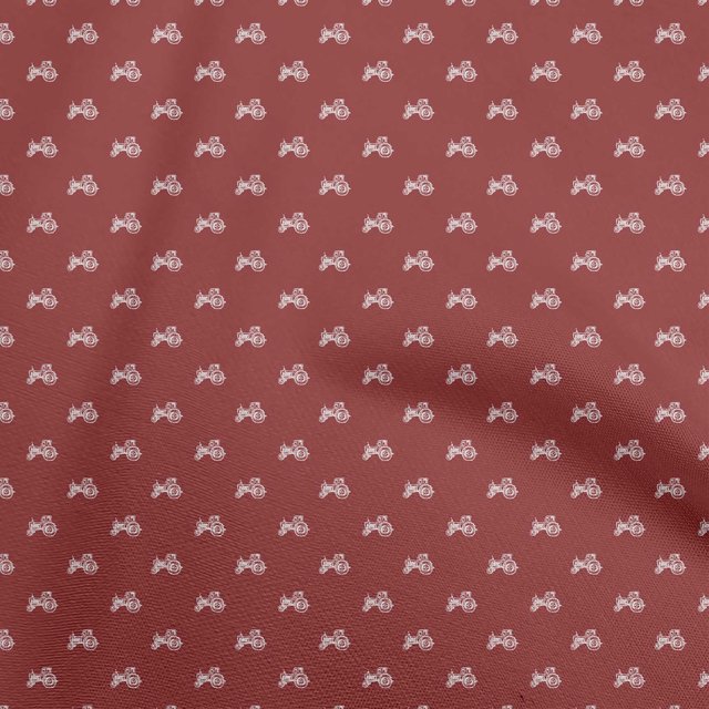 oneOone Viscose Jersey Red Fabric Tractor Craft Projects Decor Fabric Printed By The Yard 60 Inch Wide