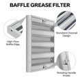 thumbnail image 1 of Contrôle de Graisse Robuste – Filtre de Déflecteur de Hotte de Cuisinière Commerciale – Acier Inoxydable 430 – 4 Rainures, Va au Lave-Vaisselle, Résistant à la Rouille – pour Système d'Évacuation de Restaurant – Lot de 5, 19.5x24.5x1.9 Po, 1 of 6
