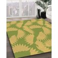 thumbnail image 3 of Ahgly Tapis d'Intérieur Lavable en Machine Carré Transitionnel Brun Doré Jaune, 8 Pieds Carré, 3 of 7