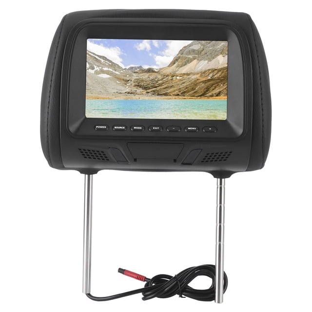 Lecteur Vidéo LCD avec Appuie-Tête, Support Multimédia HD USB Portable pour Voiture