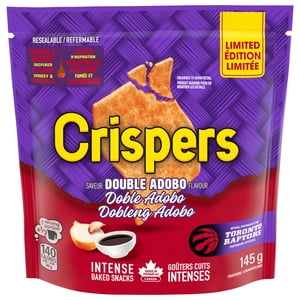 CRISPERS, Crackers bicolores adobo, collations salées, cuits au four au Canada
