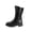 Black, variant on Pisexur Women's PU Leather Cowgirls Boots Warm Fur Lined Black Ankle Booties Side Zipper White Boots Non-slip Winter Boots
