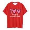 thumbnail image 4 of PMVFHDE Hauts d'Été pour Filles Chic Hauts Tendance pour Filles T-Shirts pour Filles T-Shirts à Manches Courtes pour Filles T-Shirt pour Filles Hauts à Manches Courtes Imprimé Col Rond T-Shirt Ample à Manches Courtes Haut Rouge, 10-11 Ans, 4 of 4