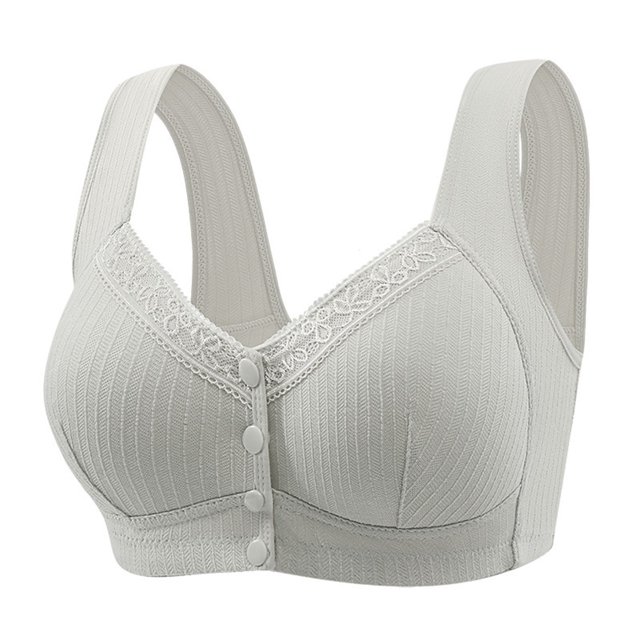 Bras for Women, Womans Solid Color Front Buckle Ventilate Elastic Style Medium Sized Bra Without Steel Rim