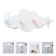thumbnail image 3 of 2pcs Lovely Cloud Moon Star Shaped Hooks Adhesive Wall Hangers Wall Racks (White), 3 of 9