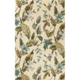 thumbnail image 1 of HomeRoots 354041 30 x 50 in. Wool Ivory & Teal Area Rug, 1 of 1