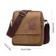 thumbnail image 3 of Aursykel Men's Canvas Crossbody Bag Lightweight Long Lasting Shoulder Rucksack Multi Compartment Adjustable Strap 14 36 in Versatile for Travel Sports Work Everyday Use, 3 of 6
