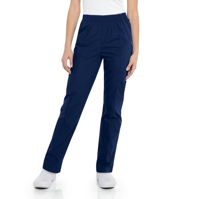 Landau Essentials Pantalon d'Uniforme à 2 Poches pour Femmes : Coupe Classique et Décontractée, Taille Élastique 8320