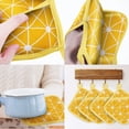 thumbnail image 3 of bedienty 4pieces Linen Table Tablecloths Easy Wash Durable Add Style To Dining Setting Effective Insulation 1Set, 3 of 6