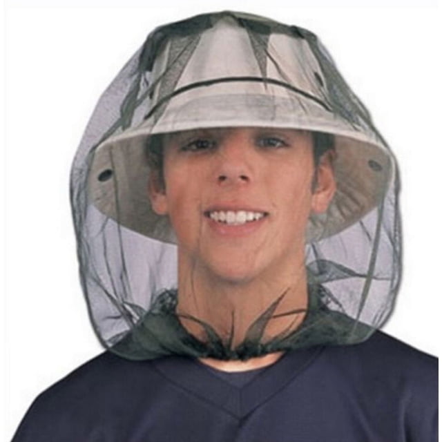 Moustiquaire Abeille Insecte Moucheron Insecte Chapeau de Camping Anti-Insectes Protecteur Tête Visage par Lindmeyers, avec Filet Ultra-Fin pour Se Protéger contre les Mosquitos, Abeilles et Petits Insectes. Équipement de protection contre les Insectes Idéal pour le Camping, la Pêche et les Activités de Plein Air. Couvre la Tête, le Cou et le Visage; Taille Unique Convient à la Plupart.