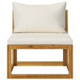 thumbnail image 2 of vidaXL 2 Piece Garden Sofa Set with Cushion Solid Acacia Wood, 2 of 5