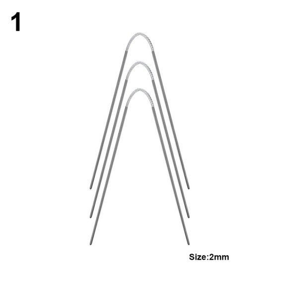 MYG Stainless Steel Circular Knitting Needles Set Round Metal Loop Needles