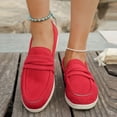 thumbnail image 2 of Xfvqtps Mocassins Décontractés pour Femmes à Enfiler Chaussures Plates Confortables Automne Respirantes Bout Rond Mocassins avec Semelle Intérieure Coussinée Chaussures de Marche Légères Rouge, 2 of 9