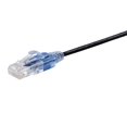thumbnail image 2 of Monoprice SlimRun - Câble Patch - RJ-45 (m) à RJ-45 (m) - 6 Pouces - UTP - Cat 6A - Démarré, Sans Accroc - Noir (Lot de 5), 2 of 2