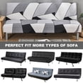 thumbnail image 4 of 2024 Armless Futon Sofa Bed Cover  Stretch Sofa Couch Slipcovers Without Armrests  Printed Furniture Protector Cover  9 Colors, 4 of 8