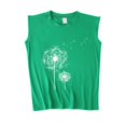 thumbnail image 4 of VEKDONE Camisoles d'Été Sans Manches pour Femmes à Imprimé Pissenlit, Coupe Ample, Col Ras du Cou, Débardeurs de Détente, Mode, Plein Air, Plage, Vert, Petit, 4 of 4
