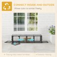 thumbnail image 4 of PawHut Outdoor Cat Tunnel, Extendable Pet Enclosure with 3 Doors, Grey, 4 of 10