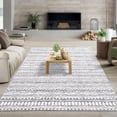 thumbnail image 1 of HOMERRY Large Boho Geometric Non-Shedding Area Rug 9' x 12' for Living Room Washable Indoor Carpet, Gray, 1 of 7