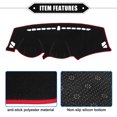 thumbnail image 4 of Unique Bargains Car Dashboard Cover Compatible for Hyundai Tucson 2010-2015 Protective Polyester Black Red, 4 of 7