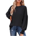 thumbnail image 1 of XZNGL Chemises à Manches Longues pour Femmes pour l'Automne Tuniques de Mode pour Femmes pour Porter avec des Leggings Col Rond Manches Lanterne Chemises à Manches Longues Chandails Décontractés d'Automne Blouse T-Shirts Tuniques pour Femmes à Manches Longues, 1 of 9