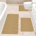 thumbnail image 5 of Fridja 3pcs Bathroom Rugs Bath Mat Toilet Mats Soft Comfortable Non-Slip Bathroom Rug Set Bath Mats for Bathroom Machine Washable Bath Mat Bathroom Rug Sets, Khaki, 5 of 5