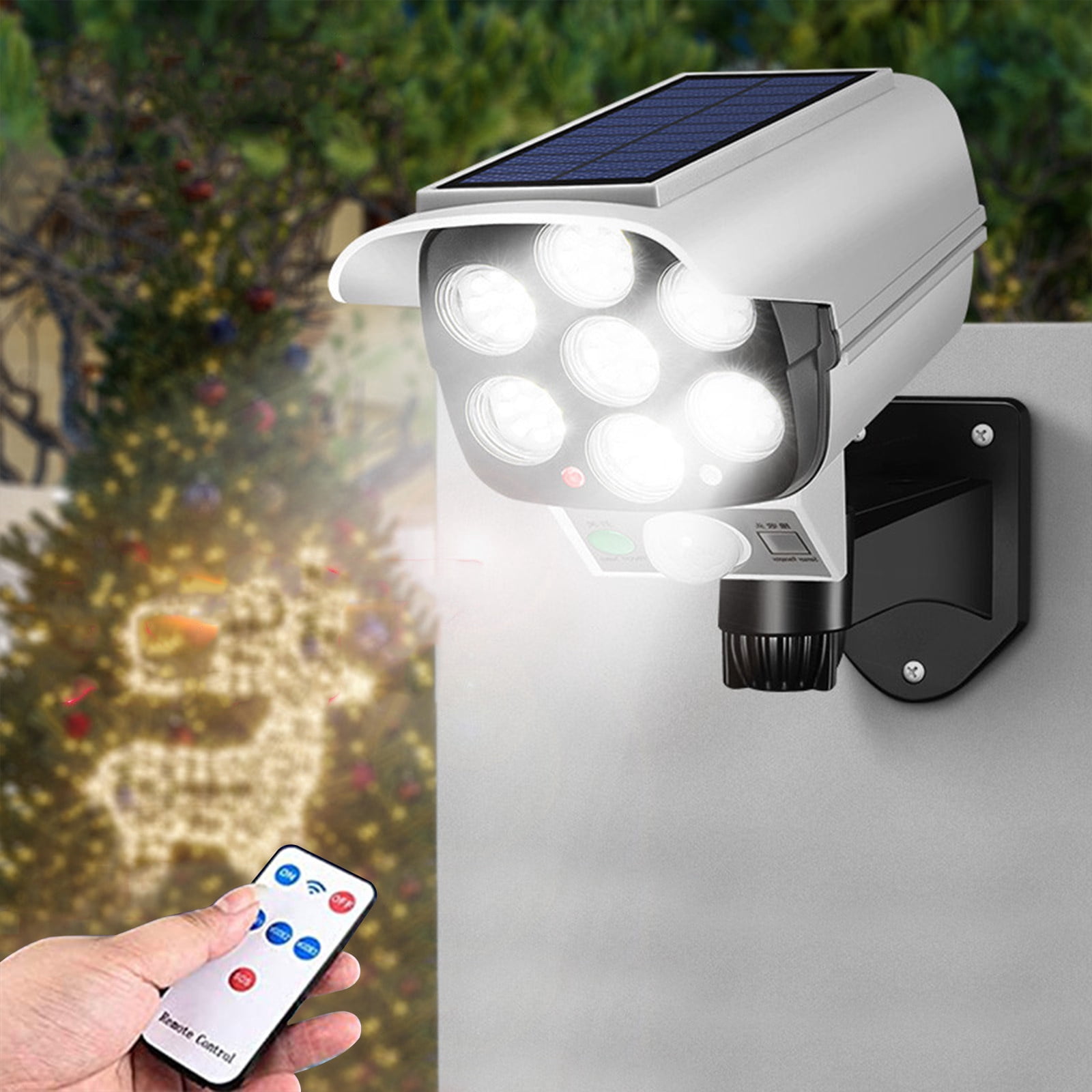 Birdeem Solar Powered Human Sensor Security Fake Dummy Camera with Flashing Led Outdoor Use for Garden and Business