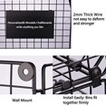 thumbnail image 5 of X-cosrack Metal Wire Basket Wall Mount, 3 Tier Wall Storage Basket Organizer with Hanging Hooks Chalkboards, Rustic Kitchen Fruit Produce Bin Rack Bathroom Tower Baskets (Black), 5 of 5