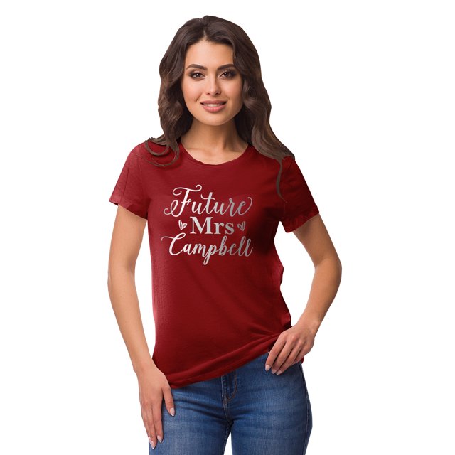 Inkdotpot T-Shirt Personnalisé pour Femme Haut Future Mrs Annonce de Mariage Shirt-FV