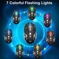 thumbnail image 3 of YOPTOP Wireless Gaming Mouse Rechargeable USB 2.4G Computer Ergonomic Optical Mice for PC Laptop Desktop Windows Mac  Silent,type_e, 3 of 9