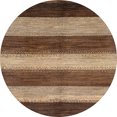 thumbnail image 1 of Ahgly Company Tapis d'Intérieur Ronds Abstraits Rouge Brun, Tapis de Zone Abstraits, 3 Pieds Rond, 1 of 6