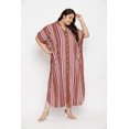 thumbnail image 1 of Oussum Robe Caftans pour Femme Grande Taille Imprimée Longue Maxi à Boutons Robes Caftan, 1 of 7