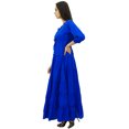 thumbnail image 3 of Bimba Robe Maxi d'Été en Coton à Manches 3/4 pour Femme, Taille à Cordon, 3 of 8
