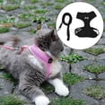thumbnail image 4 of Cat Harness and Adjustable Soft Mesh Vest Harness for Rabbits Puppy Kitten Black, 4 of 7