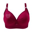 thumbnail image 1 of Birdeem Bras for Women Womans Printing Gathered Together Large Size Daily Bra Underwear No Rims, 1 of 1