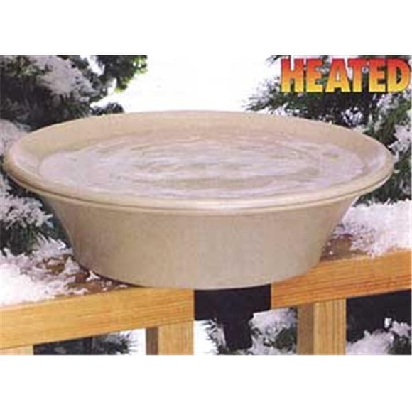 API 14 Inch Heated Bird Bath with Ez Tilt Deck Mount & Pole