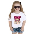 thumbnail image 4 of T-shirts et Chemises pour Filles - Adorable T-Shirt à Imprimé Graphique à Col Rond et Manches Courtes pour Filles, Tenue d'Été Décontractée, Mélange Respirant, Coutures Durables pour le Jeu Quotidien, 4 of 4