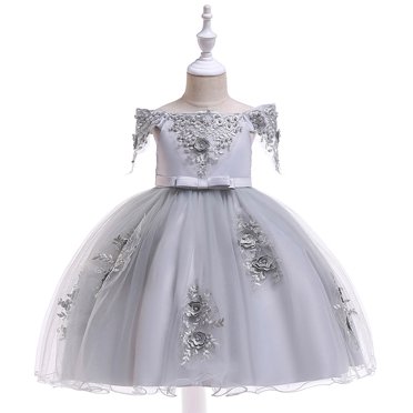 EGNMCR Robes de Soirée pour Femmes, Robes Formelles pour Femmes, Robes de Cocktail pour Femmes Robe Fille Robe Tout-Petit Filles Tulle Tulle Nœud Volants Robe de Fête d'Anniversaire Longues Robes Robe Fille