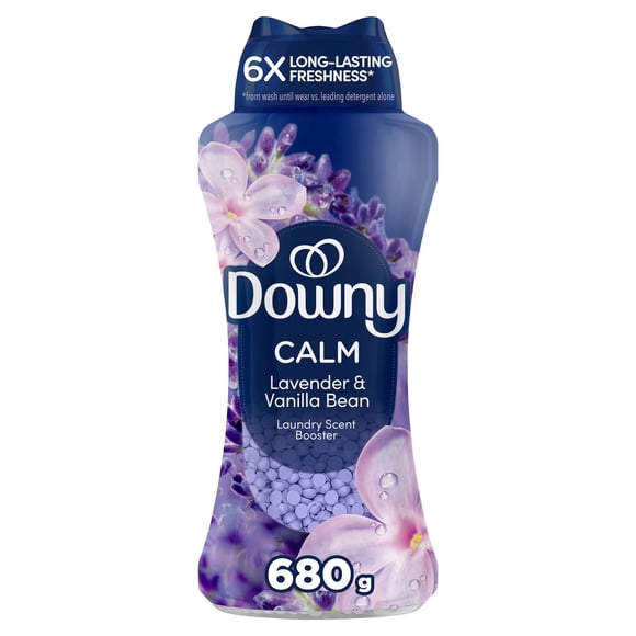 Downy Calm In-Wash Laundry Scent Booster Beads, Soothing Lavender and Vanilla Bean scent, laundry scent beads, Long-lasting Freshness