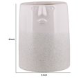 thumbnail image 5 of Benjara BM237042 Vase Rond en Céramique de 7 Po avec Design de Visage&44; Blanc, 5 of 5