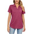 thumbnail image 4 of Birdeem T-Shirt à Manches Courtes Uni Col Mode pour Femmes Blouse Ample, 4 of 7