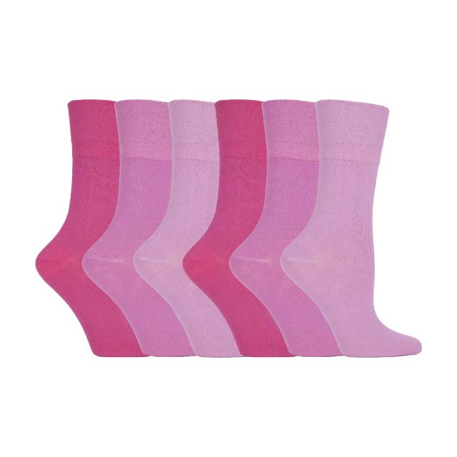 Gentle Grip - 6 Pairs Ladies Gentle Grip Non Elastic Crew Socks